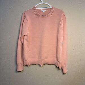 Time and Tru Powder Pink Crew Neck Sweater